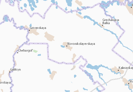 Kaart Plattegrond Novonikolayevskaya