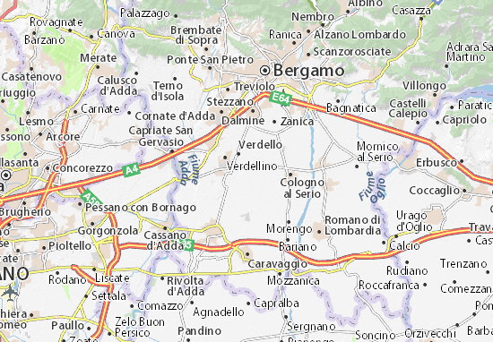 Mapa Pognano