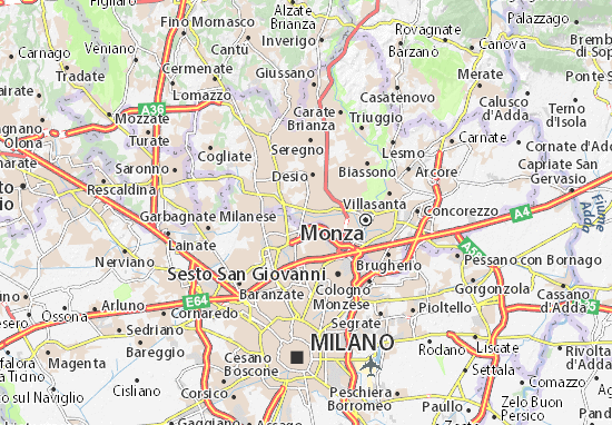 Karte Stadtplan Nova Milanese