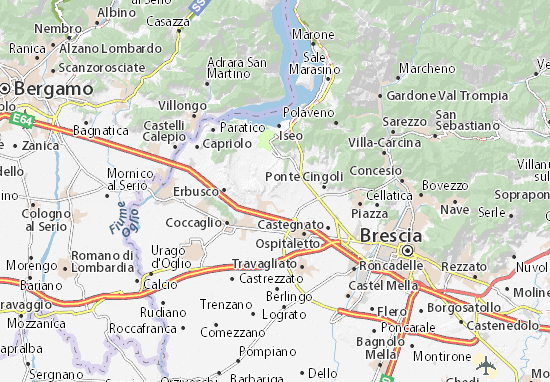 Mapa Cazzago San Martino