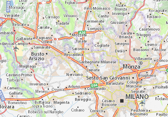 Karte Stadtplan Origgio