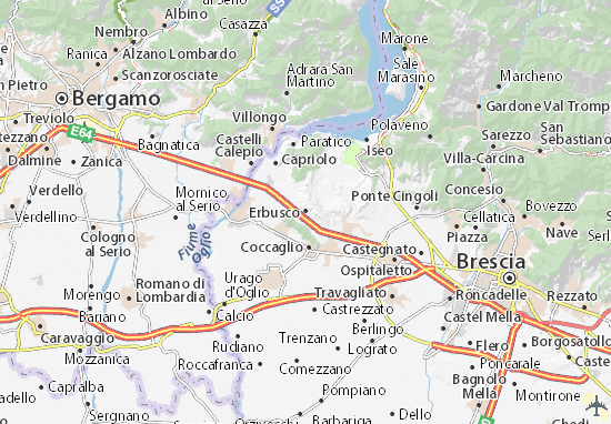Karte Stadtplan Erbusco