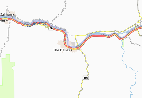 Kaart Plattegrond The Dalles