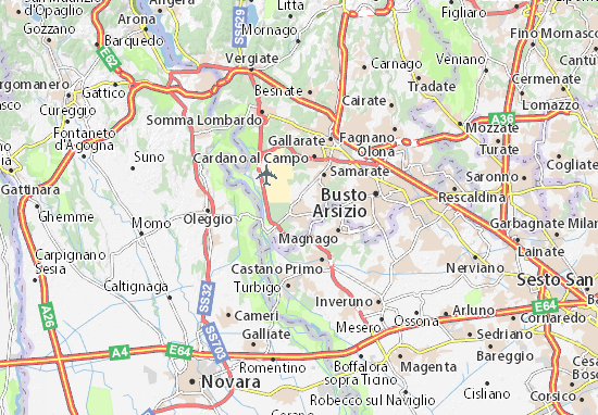 Karte Stadtplan Lonate Pozzolo