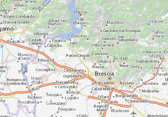 Karte Stadtplan Ponte Cingoli