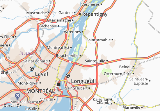 Mapa Boucherville
