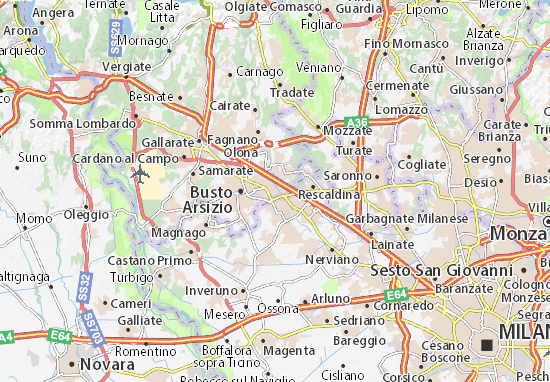 Kaart Plattegrond Castellanza