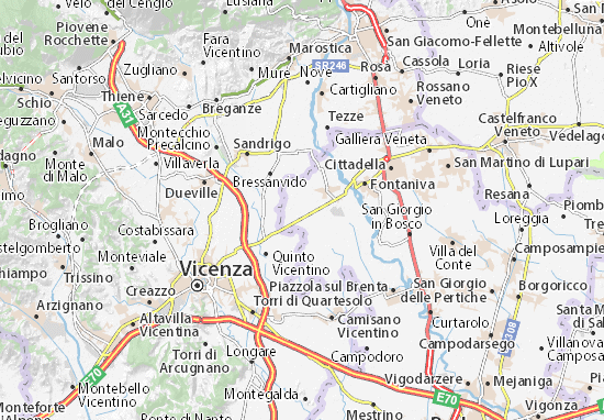 Karte Stadtplan San Pietro in Gu
