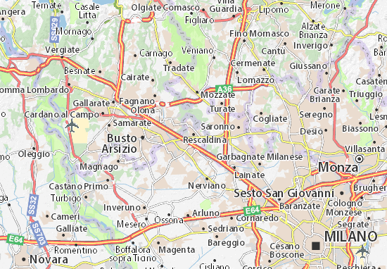 Karte Stadtplan Rescaldina