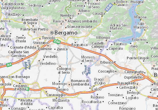 Karte Stadtplan Calcinate