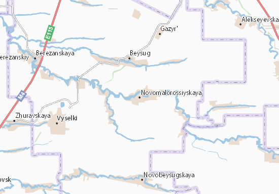 Kaart Plattegrond Novomalorossiyskaya
