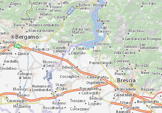 Karte Stadtplan Corte Franca