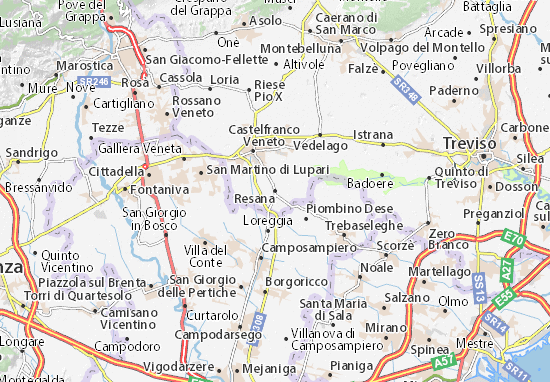 Karte Stadtplan Resana