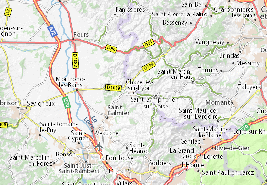 Mapa Plano Chazelles-sur-Lyon