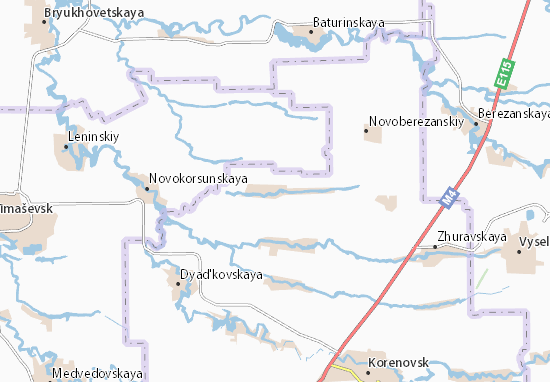 Karte Stadtplan Bratkovskoye