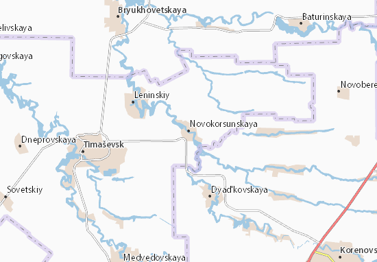 Kaart Plattegrond Novokorsunskaya