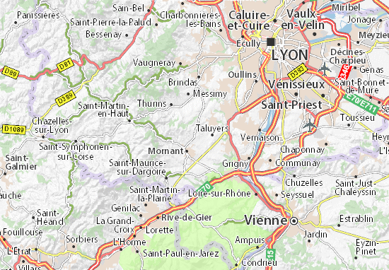 Saint-Laurent-d&#x27;Agny Map