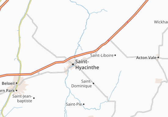 Kaart Plattegrond Sainte-Rosalie