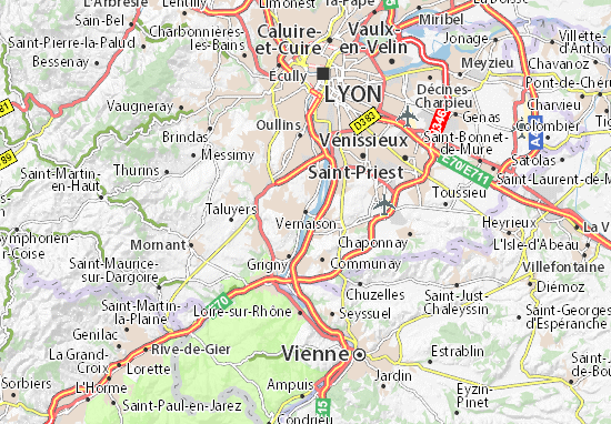 Vernaison Map