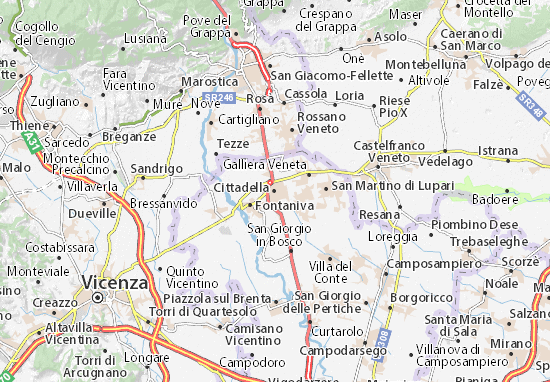 Karte Stadtplan Cittadella