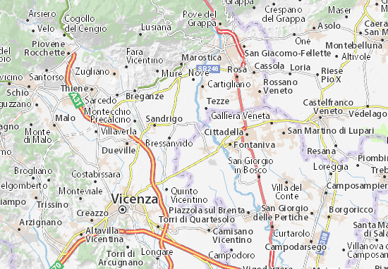 Karte Stadtplan Pozzoleone