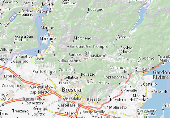 Kaart Plattegrond San Sebastiano