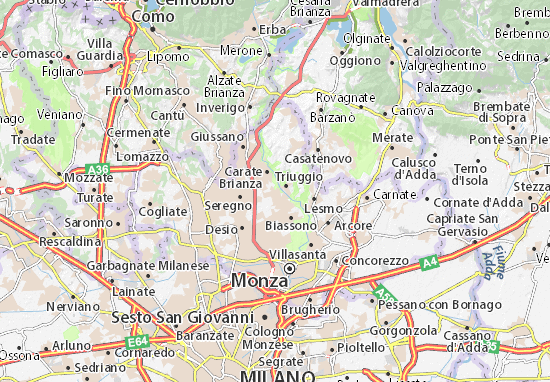 Karte Stadtplan Albiate