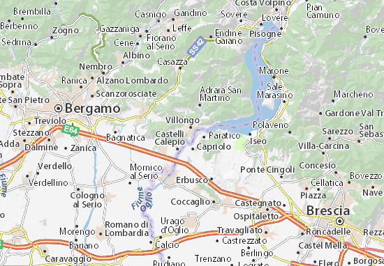 Karte Stadtplan Credaro