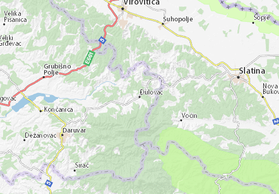 Đulovac Map