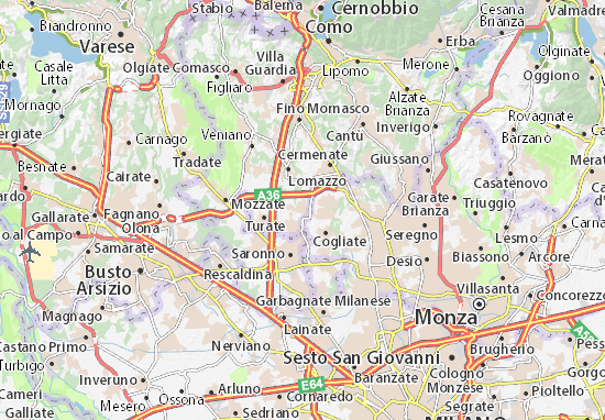Rovellasca Map