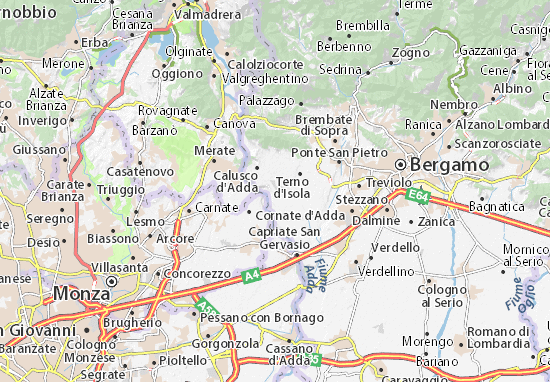 Karte Stadtplan Medolago