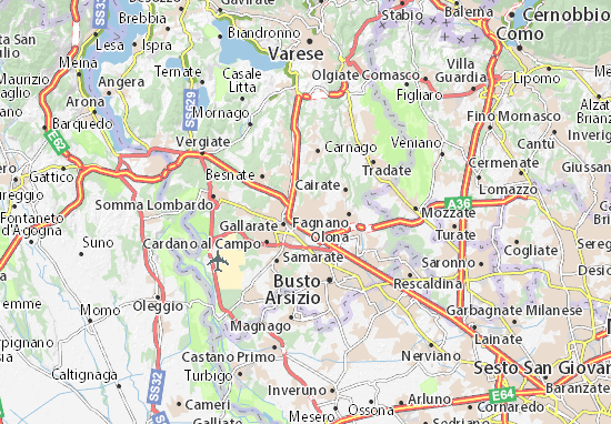 Karte Stadtplan Cassano Magnago