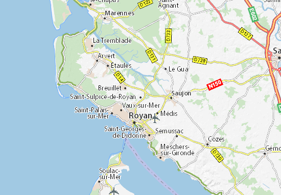Kaart Plattegrond Saint-Sulpice-de-Royan