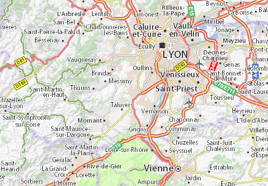 Karte Stadtplan Brignais