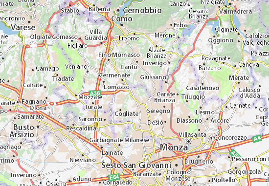 Lentate sul Seveso Map