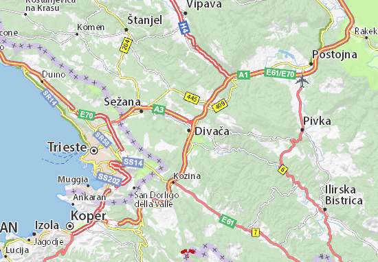 Karte Stadtplan Divača