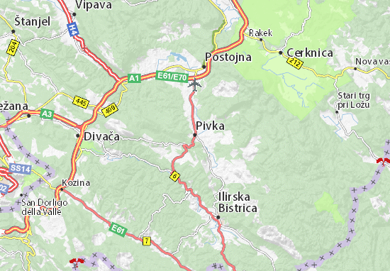 Karte Stadtplan Pivka