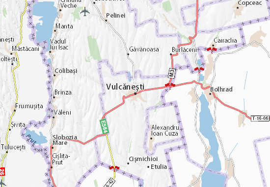 Karte Stadtplan Vulcăneşti