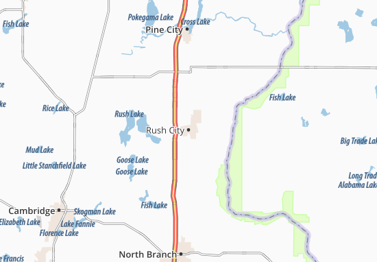 Karte Stadtplan Rush City