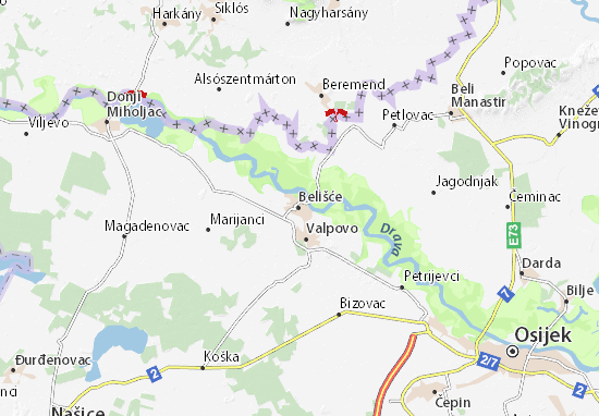 Karte Stadtplan Belišće