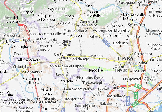 Karte Stadtplan Vedelago