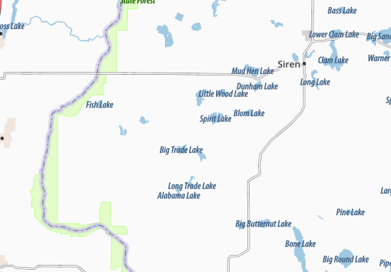 Kaart Plattegrond Trade Lake