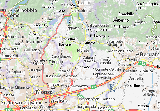 Cernusco Lombardone Map