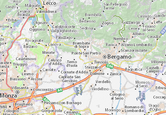Karte Stadtplan Presezzo
