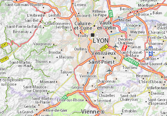 Karte Stadtplan Saint-Genis-Laval