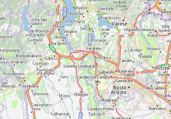 Karte Stadtplan Golasecca
