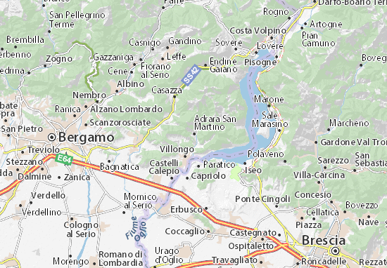 Kaart Plattegrond Adrara San Martino