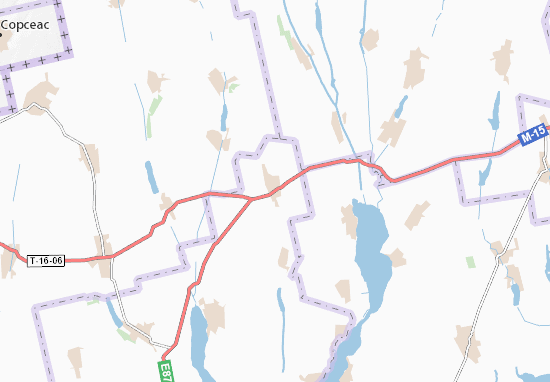 Karte Stadtplan Kyrnychky