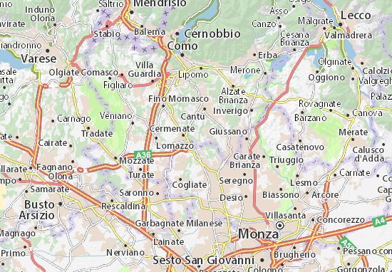 Karte Stadtplan Carimate