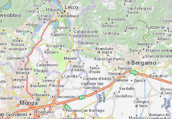 Karte Stadtplan Carvico